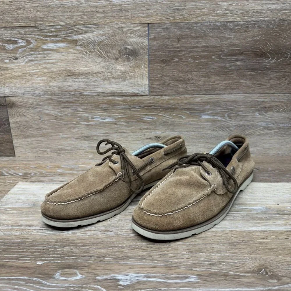 Sperry Top Sider Tan Suede Boat Shoes Men's Size 11.5